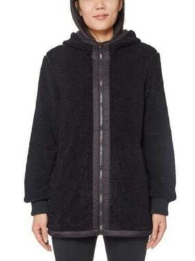 1 Madison Ladies' Fuzzy Jacket Black Small